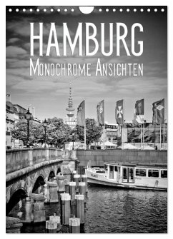 Cover HAMBURG Monochrome Ansichten (Wandkalender 2026 DIN A4 hoch), CALVENDO Monatskalender