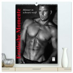 Cover Erotische Momente. Männer in schwarz-weiß (hochwertiger Premium Wandkalender 2026 DIN A2 hoch), Kunstdruck in Hochglanz