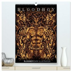 BLOODBOY/DARK ILLUSTRATION (hochwertiger Premium Wandkalender 2026 DIN A2 hoch), Kunstdruck in Hochglanz