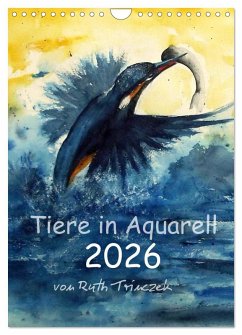 Cover Tiere in Aquarell 2026 - von Ruth Trinczek (Wandkalender 2026 DIN A4 hoch), CALVENDO Monatskalender