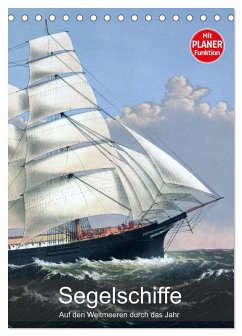 Cover Segelschiffe - mit Planerfunktion (Tischkalender 2026 DIN A5 hoch), CALVENDO Monatskalender