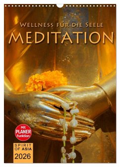 Cover MEDITATION - Wellness für die Seele (Wandkalender 2026 DIN A3 hoch), CALVENDO Monatskalender