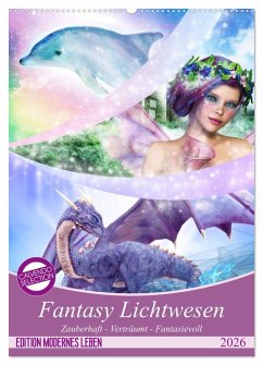 Cover Fantasy Lichtwesen (Wandkalender 2026 DIN A2 hoch), CALVENDO Monatskalender