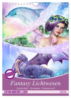 Cover Fantasy Lichtwesen (Wandkalender 2026 DIN A4 hoch), CALVENDO Monatskalender