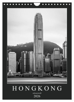 Cover Hongkong schwarzweiß (Wandkalender 2026 DIN A4 hoch), CALVENDO Monatskalender