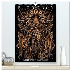 Cover BLOODBOY/FEAR ILLUSTRATION (hochwertiger Premium Wandkalender 2026 DIN A2 hoch), Kunstdruck in Hochglanz