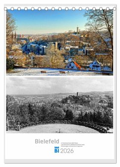 Bielefelder Fotomotive heute und damals mit historischen Ereignissen (Tischkalender 2026 DIN A5 hoch), CALVENDO Monatskalender