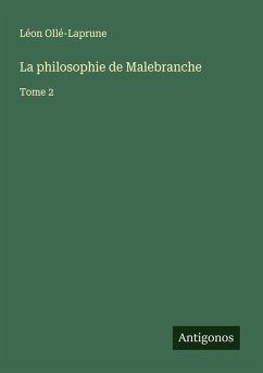 Cover La philosophie de Malebranche
