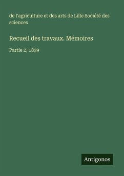 Cover Recueil des travaux. Mémoires