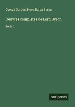 Cover Oeuvres complètes de Lord Byron