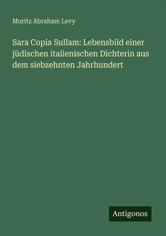 Cover Sara Copia Sullam: Lebensbild einer jüdischen italienischen Dichterin aus dem siebzehnten Jahrhundert