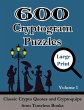 600 Cryptogram Puzzles Large Print Vol.... - Bild 1