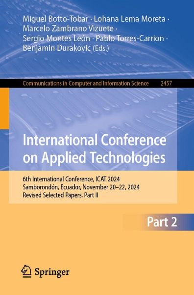 International Conference on Applied Technologies (eBook, PDF) International Conference on Applied Technologies (eBook, PDF)