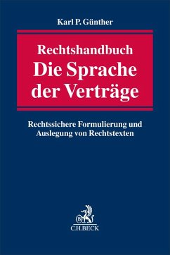 Cover Rechtshandbuch Die Sprache der Verträge