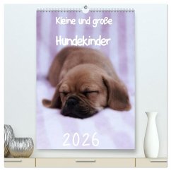 Kleine und große Hundekinder 2026 (hochwertiger Premium Wandkalender 2026 DIN A2 hoch), Kunstdruck in Hochglanz