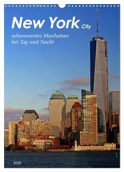 Cover New York - sehenswertes Manhattan bei Tag und Nacht (Wandkalender 2026 DIN A3 hoch), CALVENDO Monatskalender