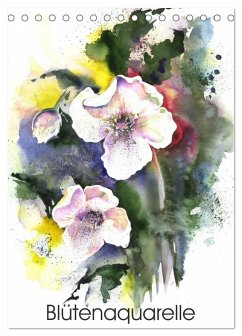 Blütenaquarelle (Tischkalender 2026 DIN A5 hoch), CALVENDO Monatskalender Cover Blütenaquarelle (Tischkalender 2026 DIN A5 hoch), CALVENDO Monatskalender