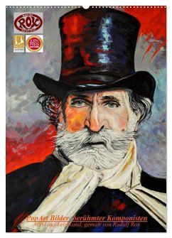 Cover PopArt Bilder berühmter Komponisten (Wandkalender 2026 DIN A2 hoch), CALVENDO Monatskalender