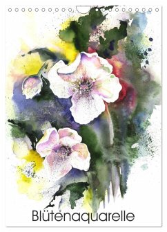 Blütenaquarelle (Wandkalender 2026 DIN A4 hoch), CALVENDO Monatskalender