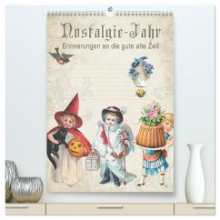 Nostalgie-Jahr, Motive aus alten Poesiealben (hochwertiger Premium Wandkalender 2026 DIN A2 hoch), Kunstdruck in Hochglanz