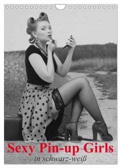 Cover Sexy Pin-up Girls in schwarz-weiß (Wandkalender 2026 DIN A4 hoch), CALVENDO Monatskalender