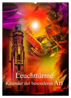 Leuchttürme Kalender der besonderen Art (Wandkalender 2026 DIN A2 hoch), CALVENDO Monatskalender