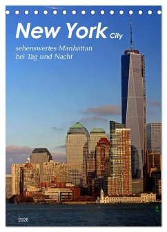 Cover New York - sehenswertes Manhattan bei Tag und Nacht (Tischkalender 2026 DIN A5 hoch), CALVENDO Monatskalender