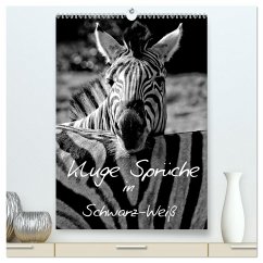 Cover Kluge Sprüche in Schwarz-Weiß (hochwertiger Premium Wandkalender 2026 DIN A2 hoch), Kunstdruck in Hochglanz