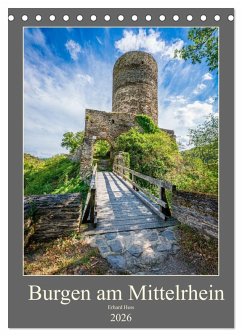 Cover Burgen am Mittelrhein (Tischkalender 2026 DIN A5 hoch), CALVENDO Monatskalender