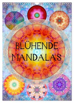 Cover Blühende Mandalas (Wandkalender 2026 DIN A3 hoch), CALVENDO Monatskalender