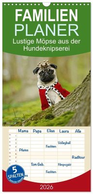 Familienplaner 2026 - Lustige Möpse aus der Hundeknipserei mit 5 Spalten (Wandkalender, 21 x 45 cm) CALVENDO Familienplaner 2026 - Lustige Möpse aus der Hundeknipserei mit 5 Spalten (Wandkalender, 21 x 45 cm) CALVENDO