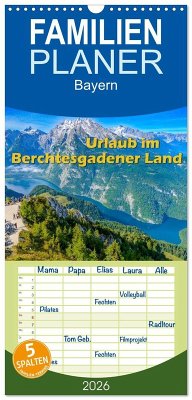 Cover Familienplaner 2026 - Urlaub im Berchtesgadener Land mit 5 Spalten (Wandkalender, 21 x 45 cm) CALVENDO