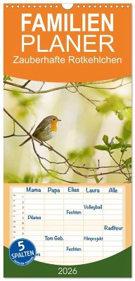 Familienplaner 2026 - Zauberhafte Rotkehlchen mit 5 Spalten (Wandkalender, 21 x 45 cm) CALVENDO Familienplaner 2026 - Zauberhafte Rotkehlchen mit 5 Spalten (Wandkalender, 21 x 45 cm) CALVENDO