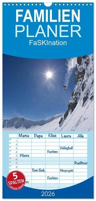 Cover Familienplaner 2026 - Faskination mit 5 Spalten (Wandkalender, 21 x 45 cm) CALVENDO