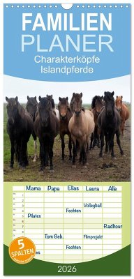 Familienplaner 2026 - Charakterköpfe Islandpferde mit 5 Spalten (Wandkalender, 21 x 45 cm) CALVENDO Familienplaner 2026 - Charakterköpfe Islandpferde mit 5 Spalten (Wandkalender, 21 x 45 cm) CALVENDO