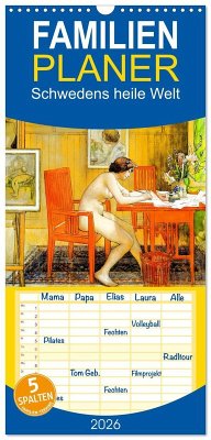 Cover Familienplaner 2026 - Schwedens heile Welt mit 5 Spalten (Wandkalender, 21 x 45 cm) CALVENDO