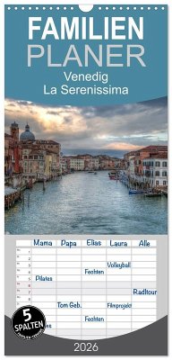 Cover Familienplaner 2026 - Venedig - La Serenissima mit 5 Spalten (Wandkalender, 21 x 45 cm) CALVENDO