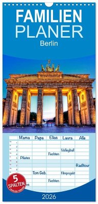 Familienplaner 2026 - Berlin mit 5 Spalten (Wandkalender, 21 x 45 cm) CALVENDO