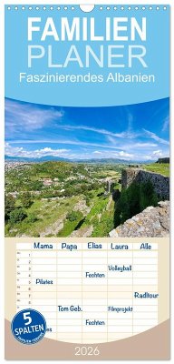 Familienplaner 2026 - Faszinierendes Albanien mit 5 Spalten (Wandkalender, 21 x 45 cm) CALVENDO