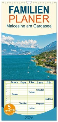 Familienplaner 2026 - Malcesine am Gardasee mit 5 Spalten (Wandkalender, 21 x 45 cm) CALVENDO