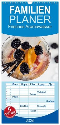 Cover Familienplaner 2026 - Frisches Aromawasser mit 5 Spalten (Wandkalender, 21 x 45 cm) CALVENDO