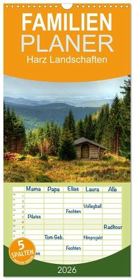 Cover Familienplaner 2026 - Harz Landschaften mit 5 Spalten (Wandkalender, 21 x 45 cm) CALVENDO