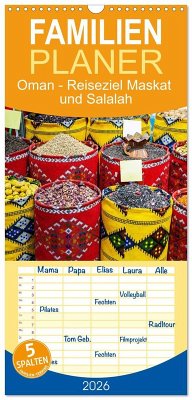 Cover Familienplaner 2026 - Oman - Reiseziel Maskat und Salalah mit 5 Spalten (Wandkalender, 21 x 45 cm) CALVENDO