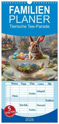 Familienplaner 2026 - Tierische Tee-Parade mit 5 Spalten (Wandkalender, 21 x 45 cm) CALVENDO Familienplaner 2026 - Tierische Tee-Parade mit 5 Spalten (Wandkalender, 21 x 45 cm) CALVENDO