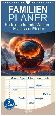 Cover Familienplaner 2026 - Portale in fremde Welten - Mystische Pforten mit 5 Spalten (Wandkalender, 21 x 45 cm) CALVENDO
