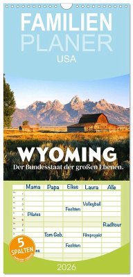 Familienplaner 2026 - Wyoming - Der Bundesstaat der großen Ebenen. mit 5 Spalten (Wandkalender, 21 x 45 cm) CALVENDO Familienplaner 2026 - Wyoming - Der Bundesstaat der großen Ebenen. mit 5 Spalten (Wandkalender, 21 x 45 cm) CALVENDO