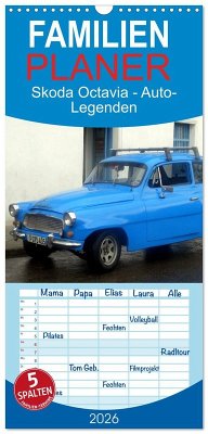Cover Familienplaner 2026 - Skoda Octavia - Auto-Legenden mit 5 Spalten (Wandkalender, 21 x 45 cm) CALVENDO