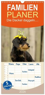 Familienplaner 2026 - Die Dackel daggeln.... mit 5 Spalten (Wandkalender, 21 x 45 cm) CALVENDO Familienplaner 2026 - Die Dackel daggeln.... mit 5 Spalten (Wandkalender, 21 x 45 cm) CALVENDO