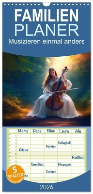 Cover Familienplaner 2026 - Musizieren einmal anders mit 5 Spalten (Wandkalender, 21 x 45 cm) CALVENDO
