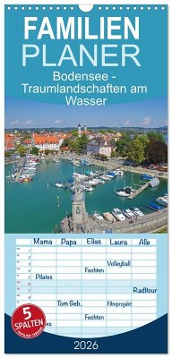 Cover Familienplaner 2026 - Bodensee - Traumlandschaften am Wasser mit 5 Spalten (Wandkalender, 21 x 45 cm) CALVENDO